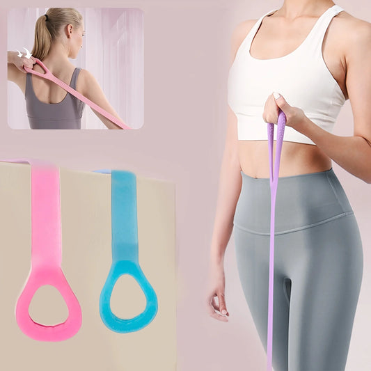 Premium Yoga Resistance Band for Total Body Workout Back Stretching Strength Training and Flexibility Exercise Durable