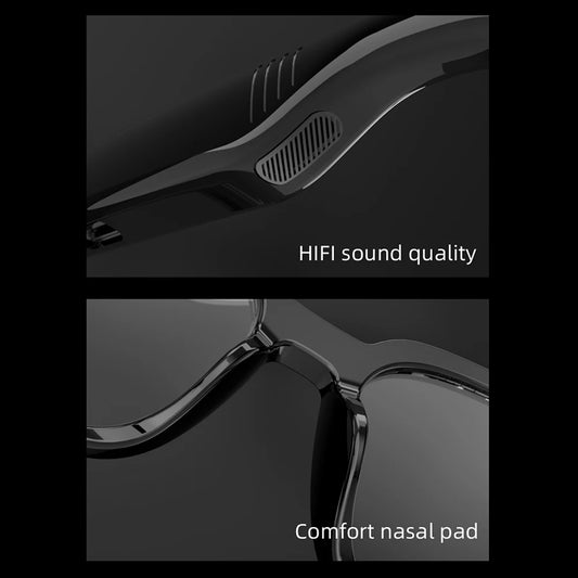 Intelligent Translator Glasses BT 5.4 Call Audio Music Call Sunglasses 144 Languages Polarized Lens Smart Glasses for Men Women