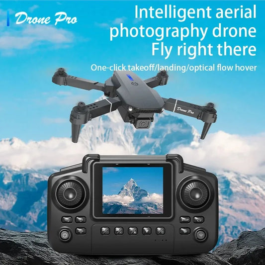 Screen-Controlled Drone with Dual Cameras for Aerial Photography, Optical Flow Positioning, Foldable Remote Control Aircraft Toy