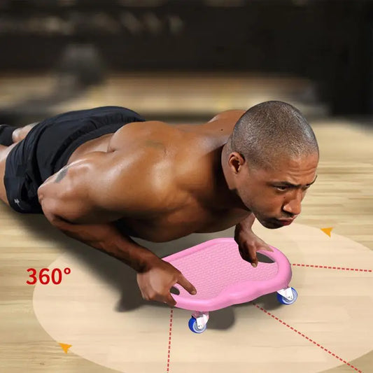 Ab Roller Wheel Board Abdominal Core Strength Training Silent Abdominal Wheel Board With Mat For Full Body Fat Burning Tummy