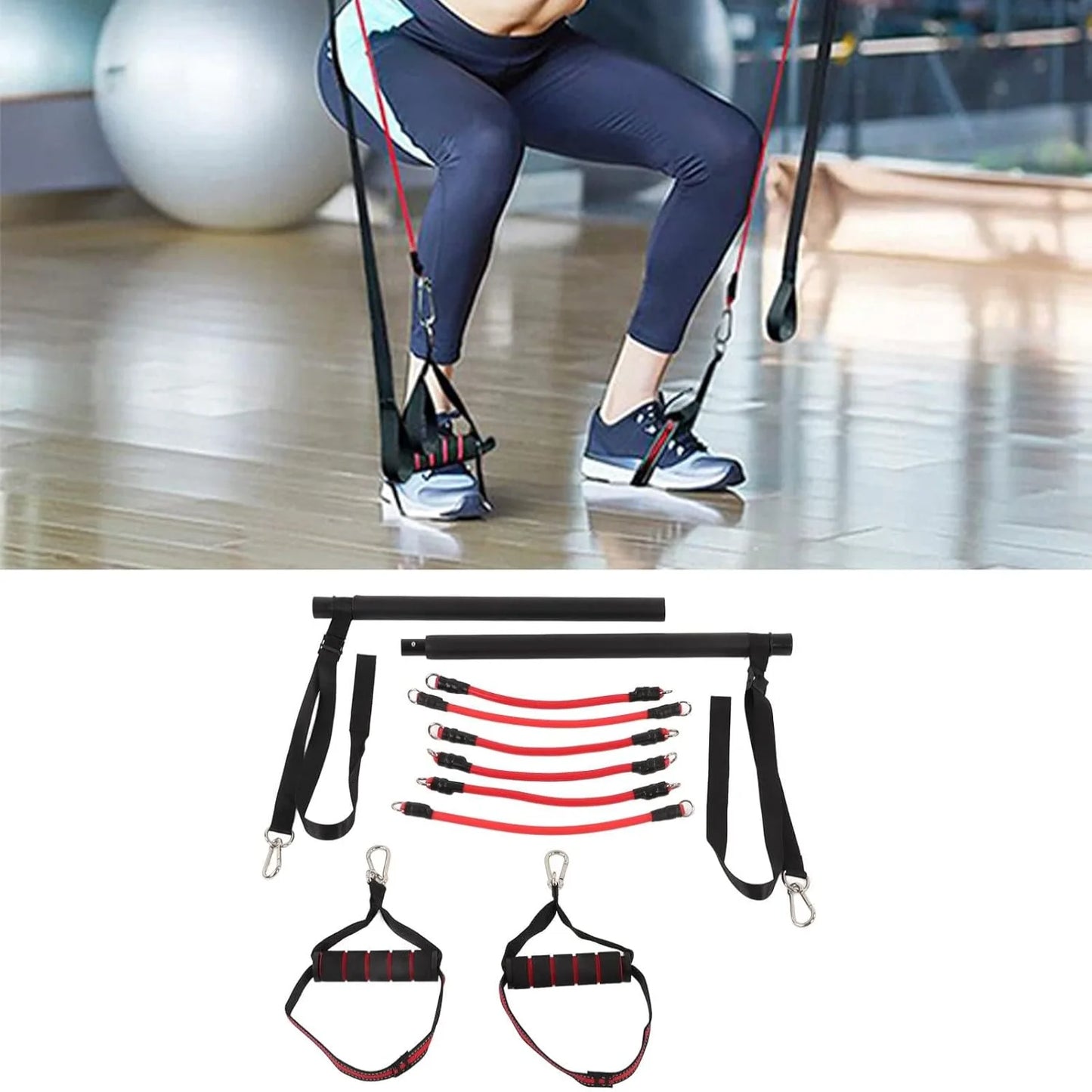 with Resistance Bands, Multi Purpose Yoga , Adjustable Gym Resistance , Yoga Pull for Training