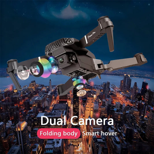 E88 4K professional and videography Aerial Drone with Large screen on remote control long distance children's toys