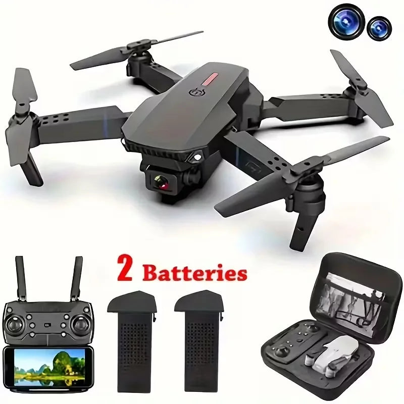 Screen-Controlled Drone with Dual Cameras for Aerial Photography, Optical Flow Positioning, Foldable Remote Control Aircraft Toy