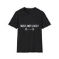Built, Not Lucky – Gym Motivation T-Shirt