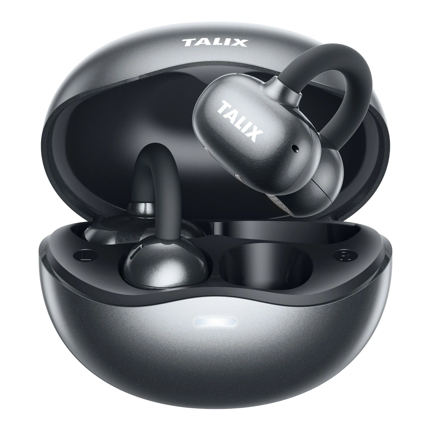 TALIX X6 Clip-On Earbuds Wireless Open Ear Earbuds Headphones 4.8g Ultra-Light Smart Touch Control 40H Playtime Immersive Sound