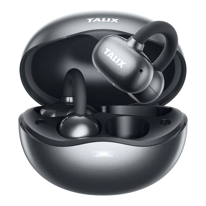 TALIX X6 Clip-On Earbuds Wireless Open Ear Earbuds Headphones 4.8g Ultra-Light Smart Touch Control 40H Playtime Immersive Sound