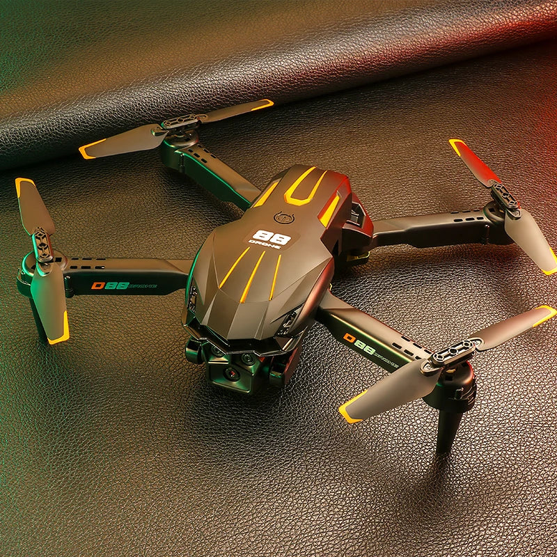 2024 New D88 Drone 8K HD Dual Camera Professional Aerial Photography Optical Flow Hovering Gesture Shooting Folding Quadcopter