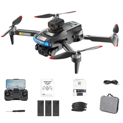 1 Set Remote Control Drone with Camera Brushless Motor Drone Obstacle Avoidance Foldable 360 Degrees Flip WiFi RC Quadcopter Toy