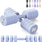 Dumbbell Set of 2, Adjustable Weight, Anti-slip Handle, Macaron Colors, Each 2.2/4.4/6.6/8.8 lbs, 4 in 1 Hand Weights·Hot Sale
