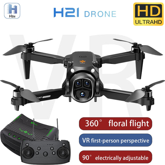 2025 H21 VR Drone 4K HD Professional 90° ESC Camera Brushless motor Optical flow hovers Quadcopter Drones Gifts Toys New