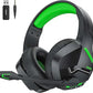 BINNUNE BW01 Wireless Gaming Headset with Mic for PC PS4 PS5 2.4G Bluetooth USB Gamer Headphones with Mic for Laptop Computer