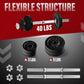 Old School Adjustable Dumbbell Set with Weight Plates Star Lock Collars Connector 40lbs to 200lbs Adjustable Weight Plates Set