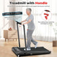 Foldable Treadmill for Home Portable Walking Pad with Handle Manuall/Auto/No Incline 2.5HP Treadmill with 265 Lbs Black/White