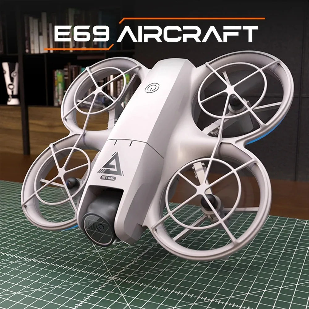 Screen-Controlled Aerial Drone with Dual Cameras, Optical Flow Positioning, Remote Control and RGB Lights - RC Flying Toy