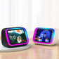 Smart Speaker Voice Assistant Portable BT Speaker with RGB Lights for Bedroom Living Room