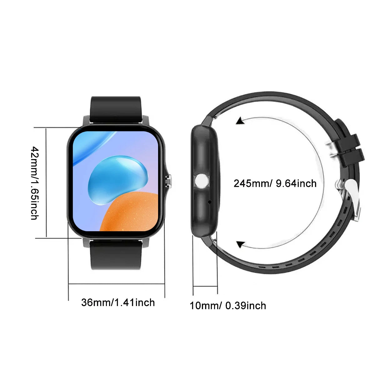 Outdoor sports smartwatch, wireless calling, information reminder, men's and women's multifunctional sports watch