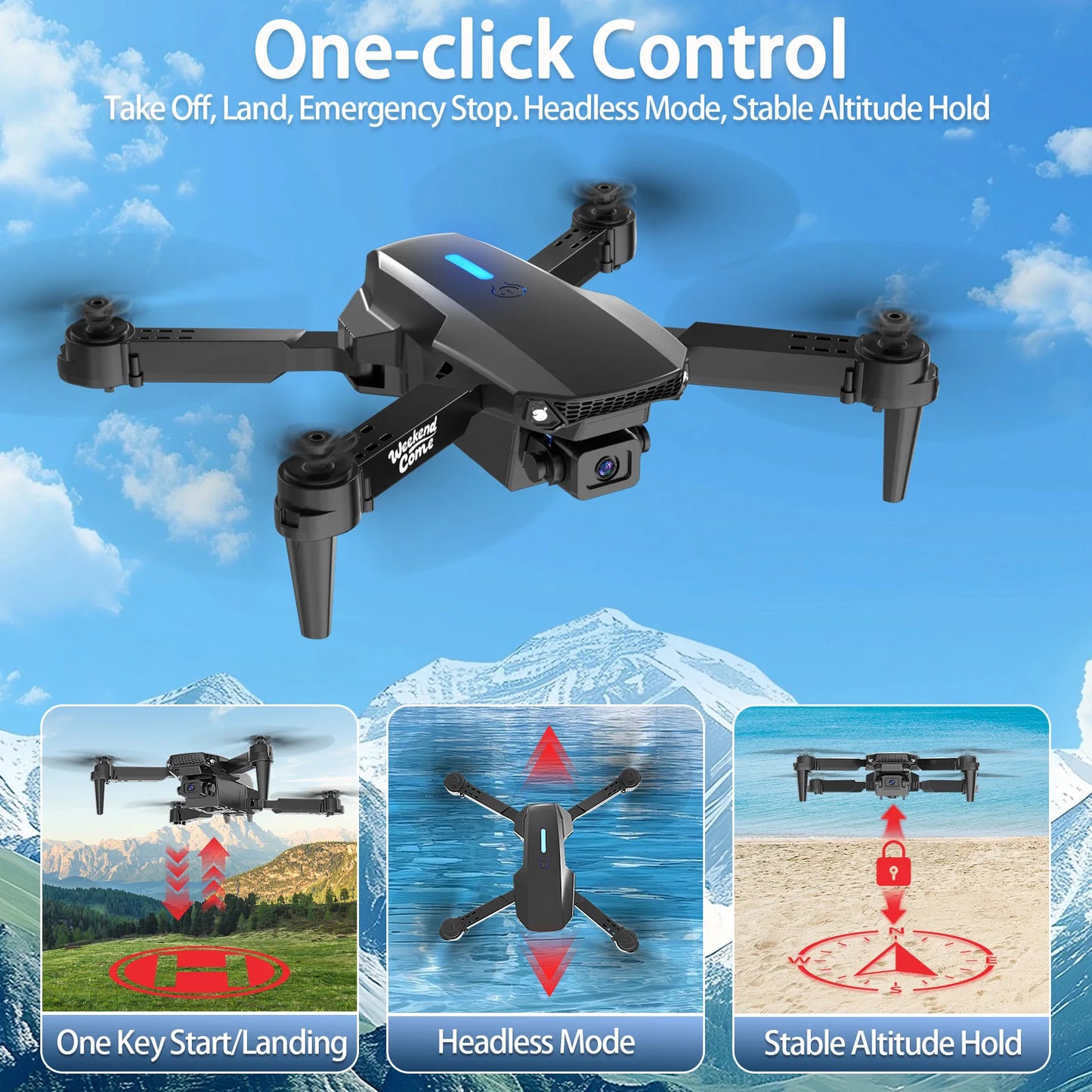 Beginner-friendly E88E99 drones, high-end drones, and foldable remote-controlled drones equipped with cameras