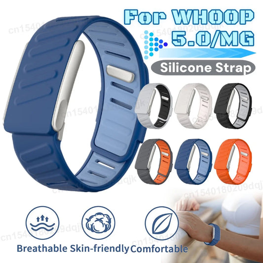 Silicone Watch Band For WHOOP 5.0 /MG SportFlex Wrist Band Soft-Touch Silicone Waterproof and Sweatproof Replacement Band