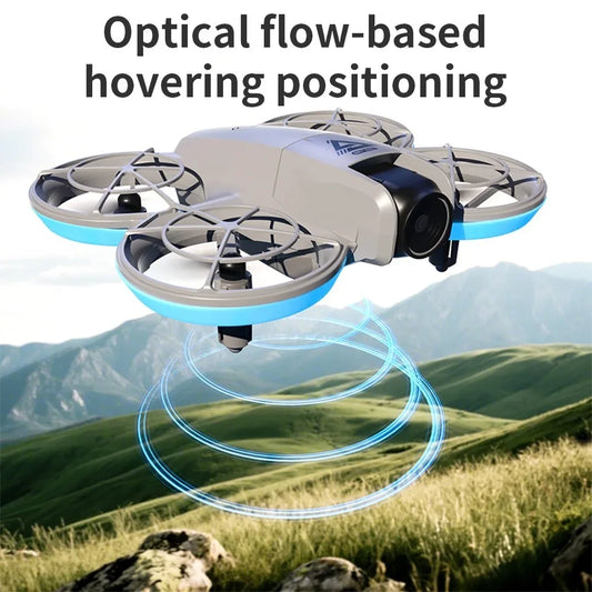Screen-Controlled Aerial Drone with Dual Cameras, Optical Flow Positioning, Remote Control and RGB Lights - RC Flying Toy