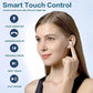 Portable Wireless Audio Headset Bluetooth 5.4 Earphones 3D Stereo Wireless EarBuds with USB-C Charging Case Sports, Audio Calls