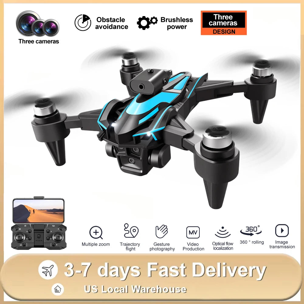 K12 MAX DRONE Three Camera Aerial Photography Brushless Obstacle avoidance Remote Control UAV Quadcopter Toys for Adults Kids