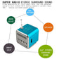 TD-V26 Mini Bluetooth Speaker with FM Radio MP3 Player LED Display and TF Card Support in Portable Design