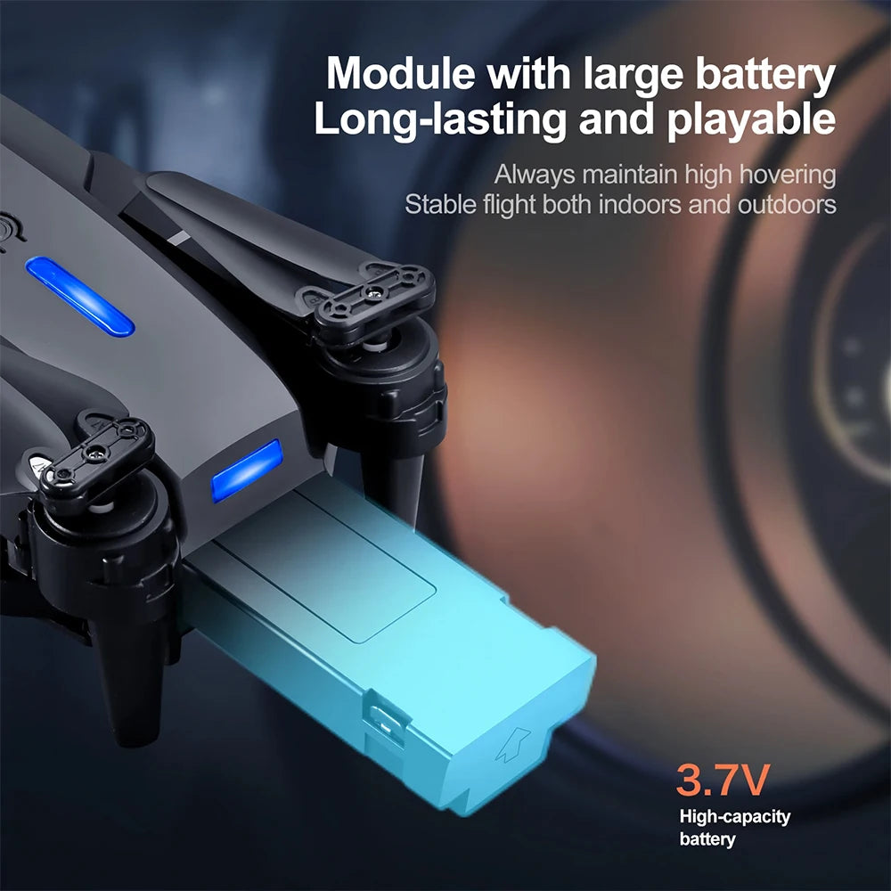 E88 4K professional and videography  Aerial Drone with Large screen on remote control long distance children's toys
