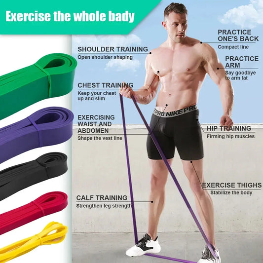 5~125lbs Tpe Gym Resistance Bands Gym Equipment for Home Boxing Yoga Exercise Equipment  Shoulder Back Rehab for Woman Man\;[o0i
