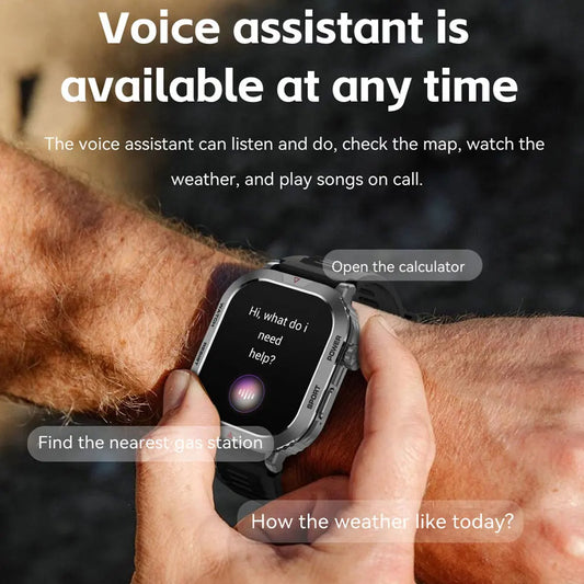 2025 New in Rugged Military GPS Smart Watch Men Bluetooth Call Health Monitoring AI Voice Sports Waterproof Smartwatches Women