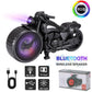 Bluetooth Speaker Motorcycle Replica Retro Ride FM Radio TWS LED Party Lights Tws Rechargeable USB TF Outdoor Speaker