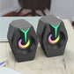 Black Mini USB Powered Wired 2.0 Gaming Music Speaker for Desktop Laptop PC