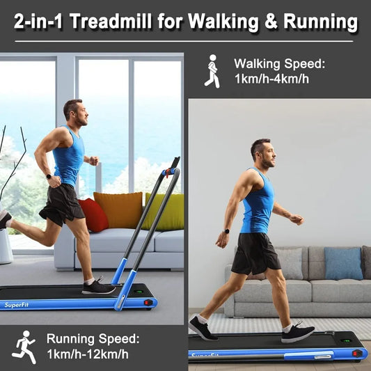 Foldable Under Desk Treadmill with LED Monitor and Remote Control for Office Standing Desk Compact Portable Treadmill with Smar