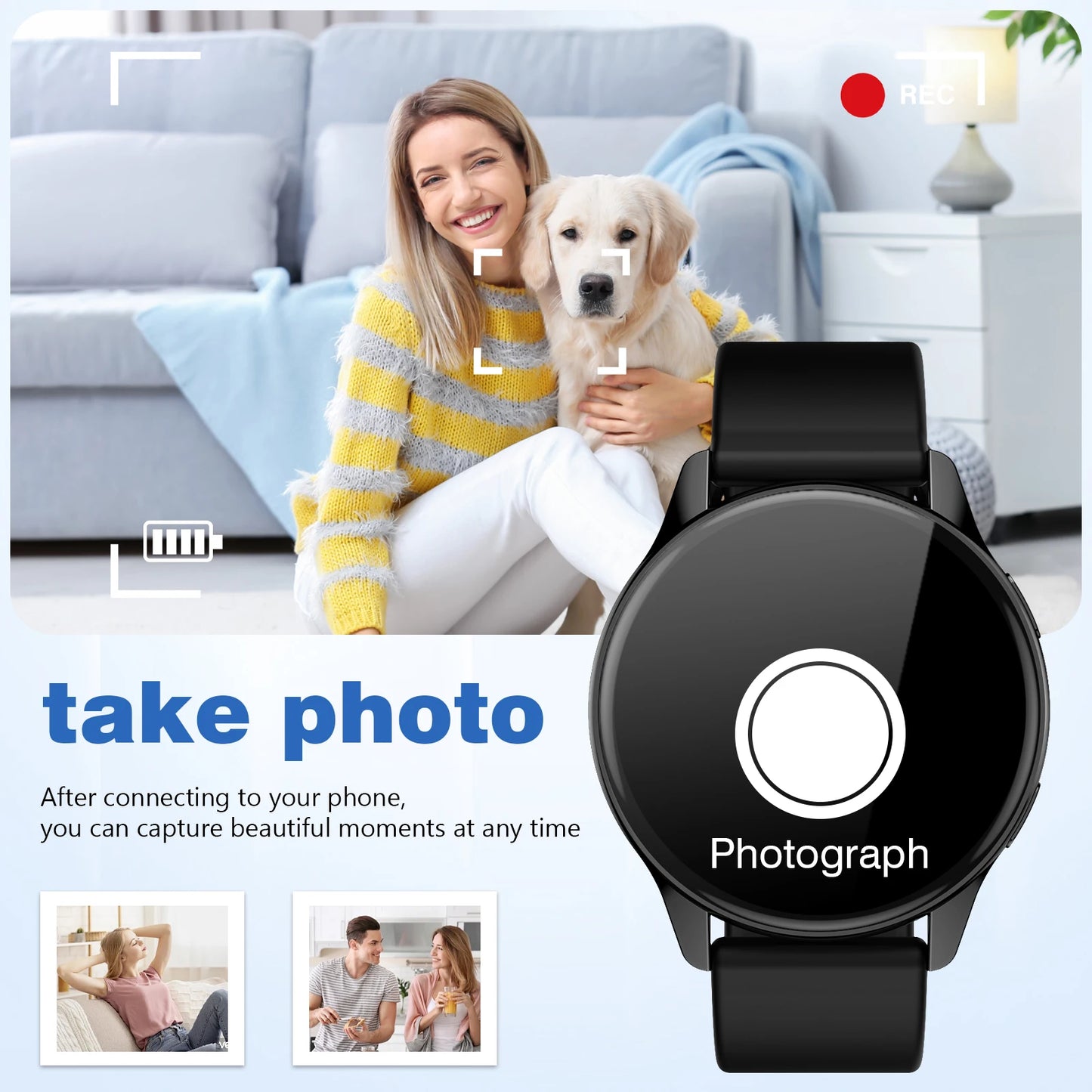 2026 Smartwatch, call reminder/rejection, message reminder view, multi-sport mode, music playback, suitable for men/women