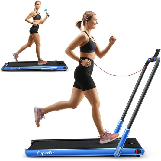 Foldable Under Desk Treadmill with LED Monitor and Remote Control for Office Standing Desk Compact Portable Treadmill with Smar