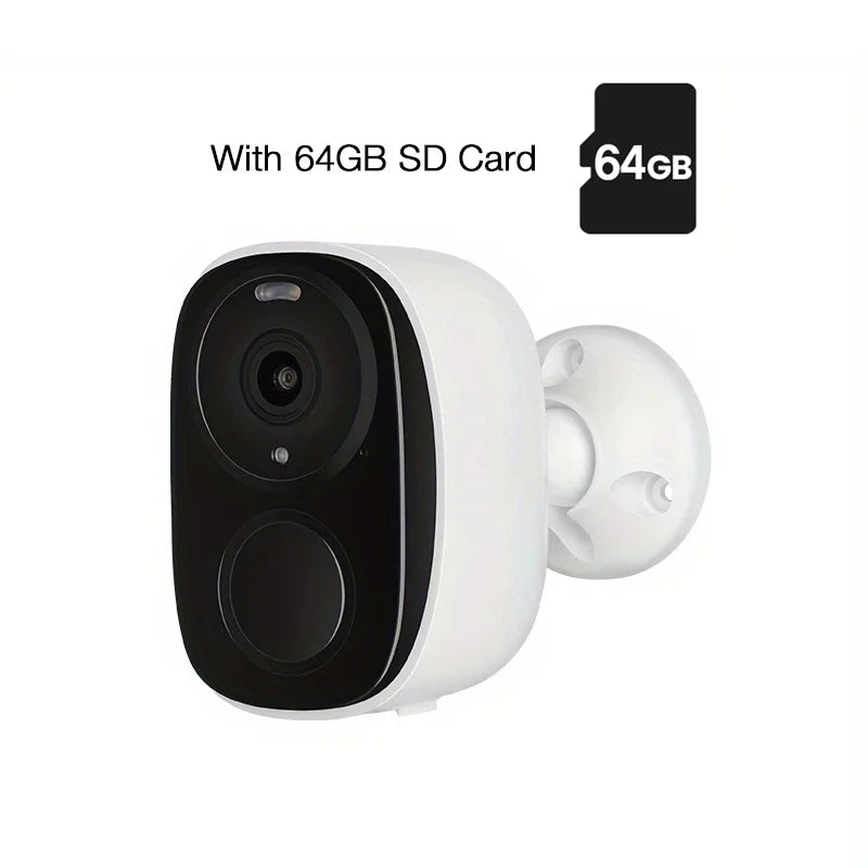 2K/3MP wireless outdoor security Camera 5200 mah battery powered PIR body detection night vision with spotlight two-way call