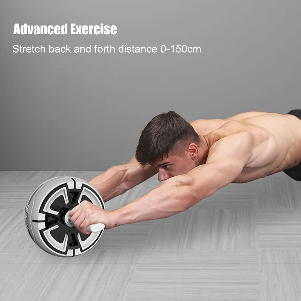 Abdominal Exercise Wheel Anti-Slip Rebound Core Strength Trainer Gymnastic Wheel for Home and Gym Fitness Equipment