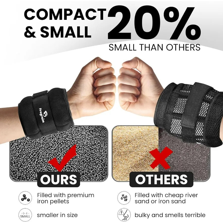 Ankle Weights for Women, Men and Kids 12Lbs Pair (6lb x 2) Black Strength Training Wrist/Leg/Arm Weight with Adjustable Strap fo