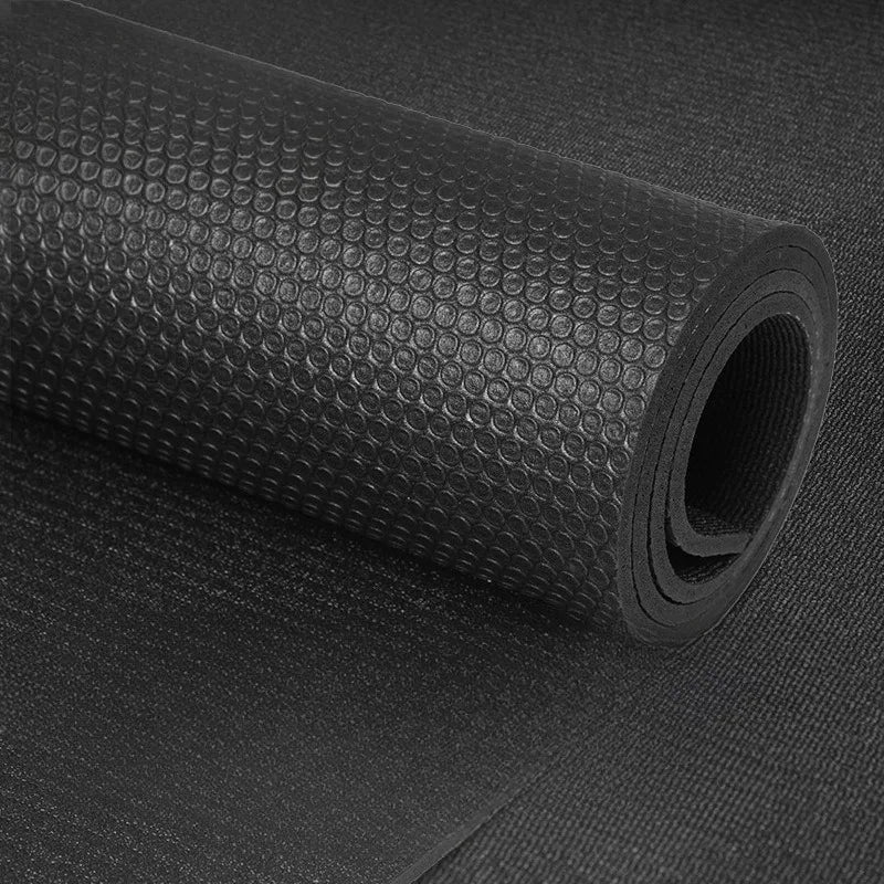 PVC Yoga Mat Extra Large Non Slip High Density Thick Shock Absorbing Quiet Gym Fitness  Professional Home Men Women Black