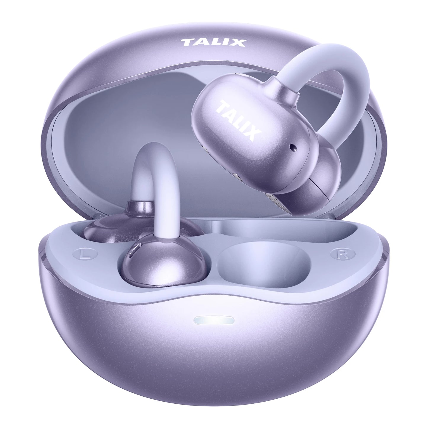 TALIX X6 Clip-On Earbuds Wireless Open Ear Earbuds Headphones 4.8g Ultra-Light Smart Touch Control 40H Playtime Immersive Sound