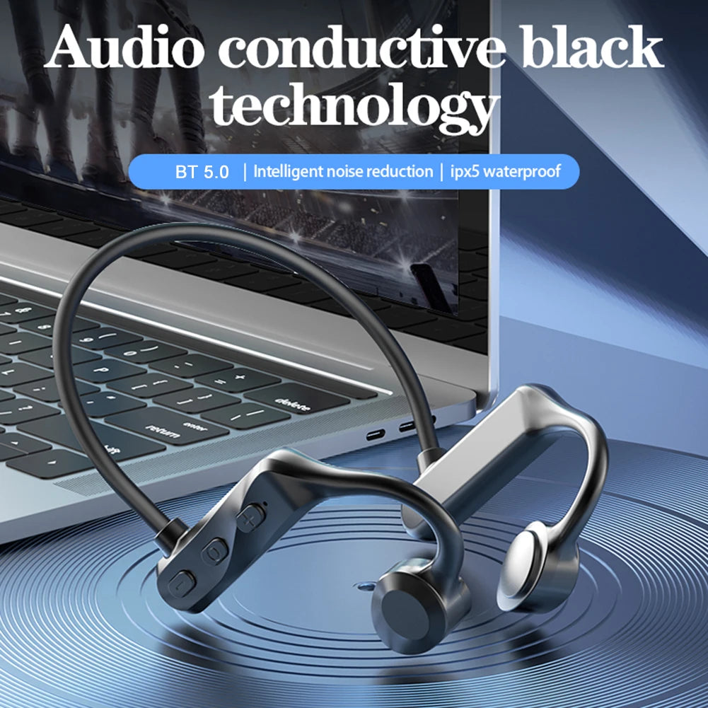 Wireless Headphones Handfree Bone Conduction Headphones Lightweight Bluetooth-Compatible Comfortable To Wear Sport Earphones
