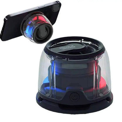 Magnetic Wireless Speaker Multicolor LED Wireless Loudspeaker Battery Bank Small Wireless Loudspeaker With RGB Light for Home