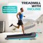 10 Incline Walking Pad with Handle Bar for Home and Office Use Foldable Treadmill with Voice Control Under Desk Treadmill for C