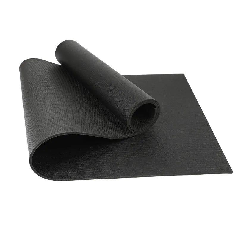 PVC Yoga Mat Extra Large Non Slip High Density Thick Shock Absorbing Quiet Gym Fitness  Professional Home Men Women Black