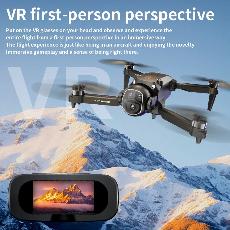2025 H21 VR Drone 4K HD Professional 90° ESC Camera Brushless motor Optical flow hovers Quadcopter Drones Gifts Toys New