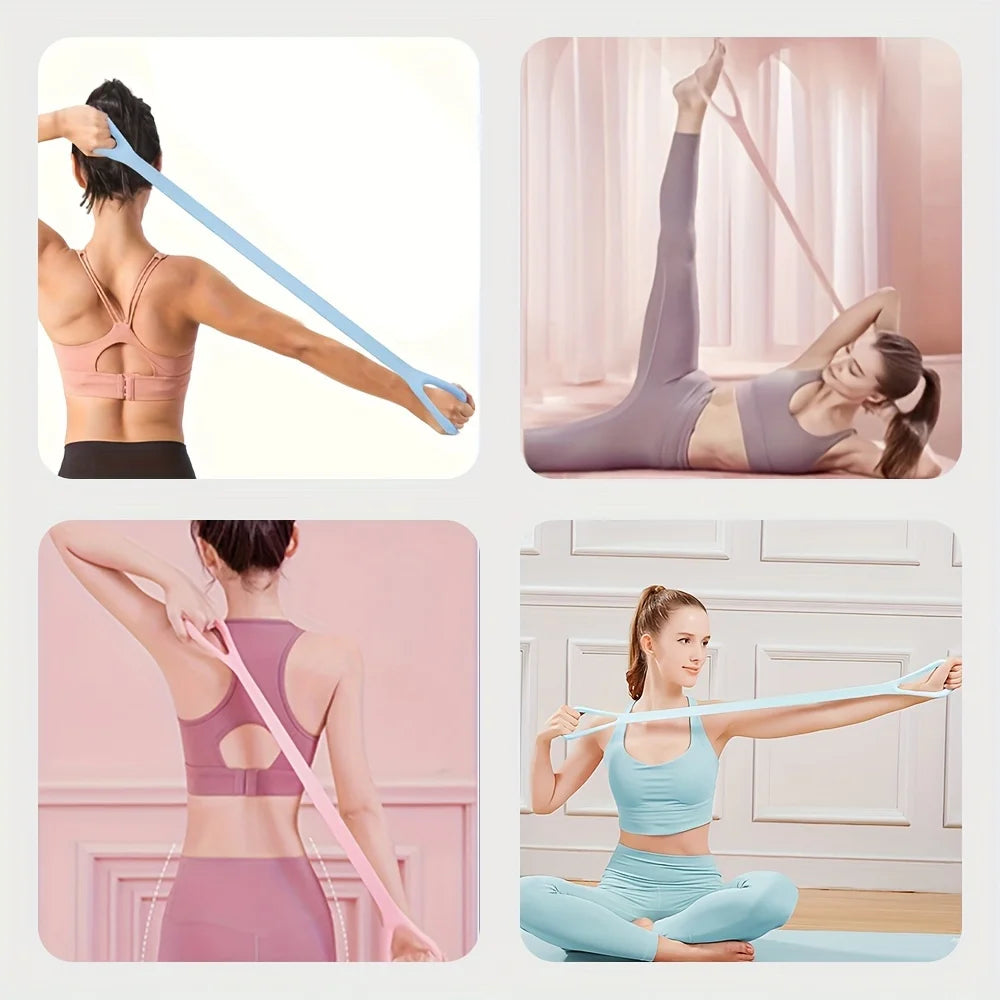 Premium Yoga Resistance Band for Total Body Workout Back Stretching Strength Training and Flexibility Exercise Durable