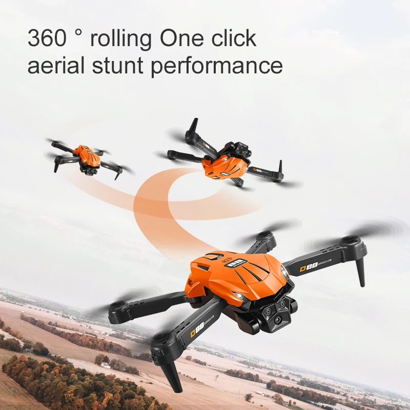 2024 New D88 Drone 8K HD Dual Camera Professional Aerial Photography Optical Flow Hovering Gesture Shooting Folding Quadcopter