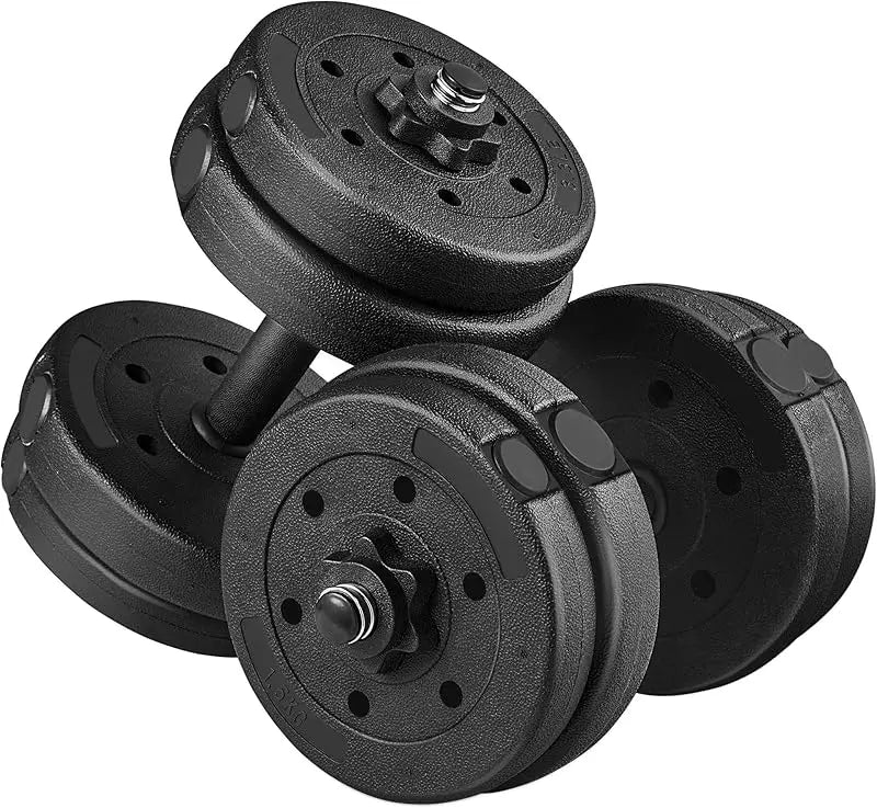 Adjustable Dumbbells Weight Set Dumbbell Weights Exercise Fitness Equipment w/4 Spinlock Collars for Home Gym Strength Training