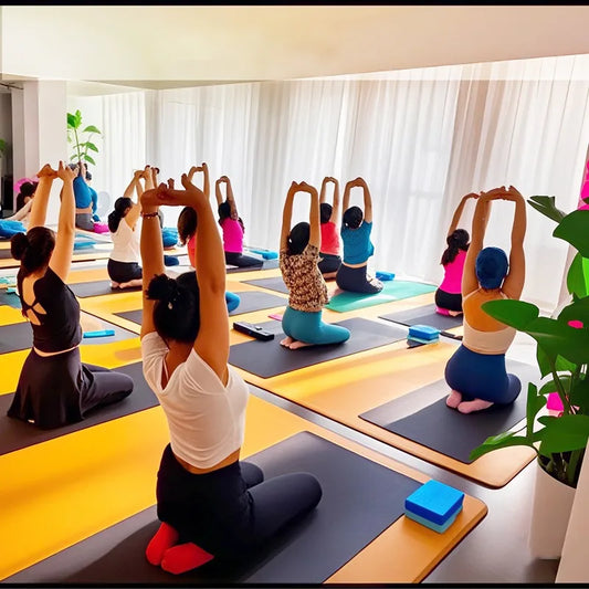 PVC Yoga Mat Extra Large Non Slip High Density Thick Shock Absorbing Quiet Gym Fitness  Professional Home Men Women Black