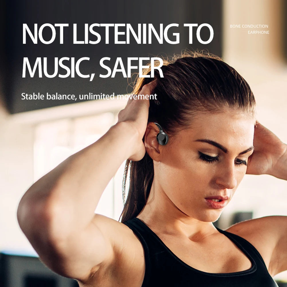 Wireless Headphones Handfree Bone Conduction Headphones Lightweight Bluetooth-Compatible Comfortable To Wear Sport Earphones