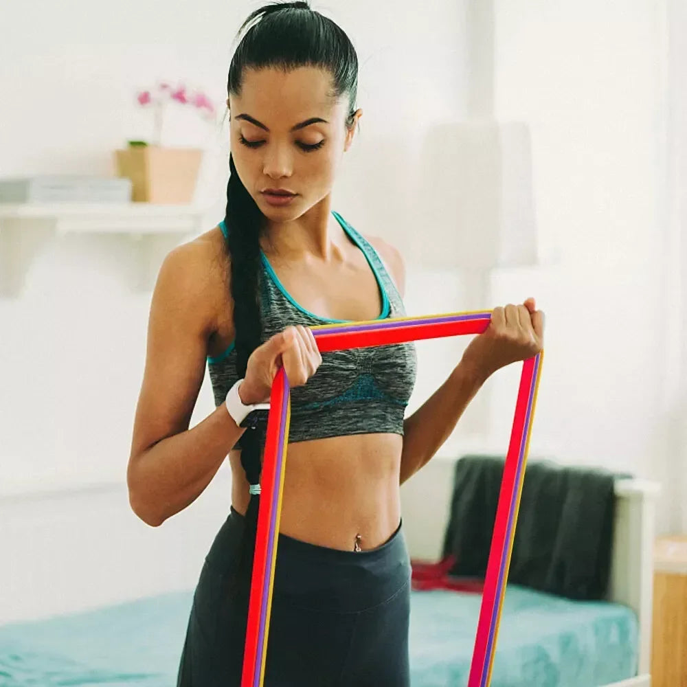 5~125lbs Tpe Gym Resistance Bands Gym Equipment for Home Boxing Yoga Exercise Equipment  Shoulder Back Rehab for Woman Man\;[o0i